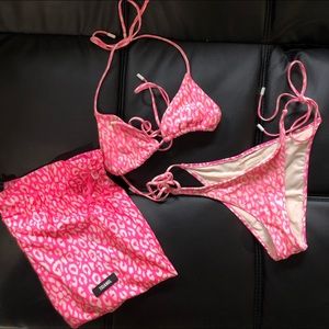 Triangl Vinca Pink Leopard Bikini